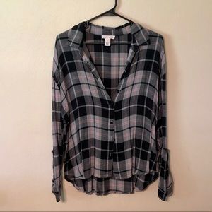 Long Sleeve Plaid Shirt